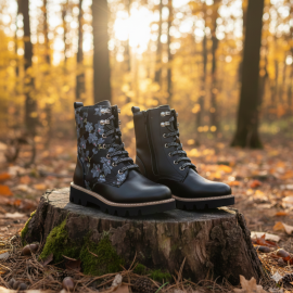 Ботинки Minimen 126-25 (31-36) высокие цветы