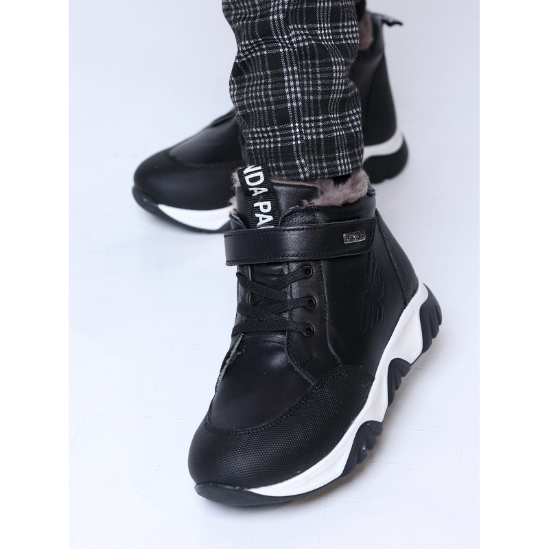 Ботинки Medvejonok Panda 582-23 (37-40) черный спорт з\н