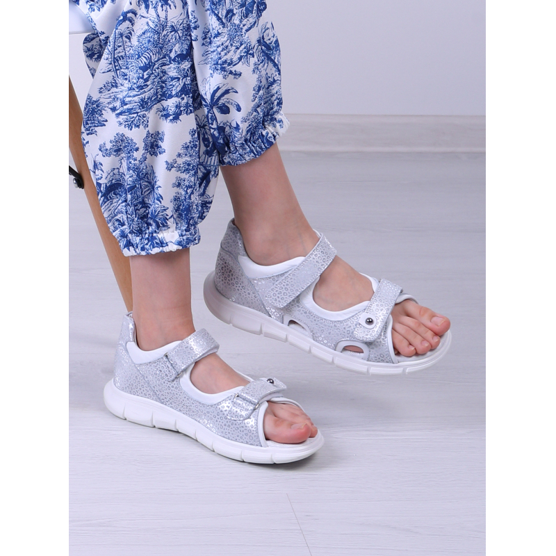Сандалии Panda 019-25 (31-36) серебро