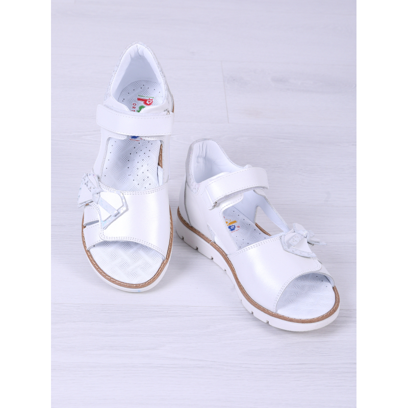 Cандалии Panda 015-25 (31-36) бант белый