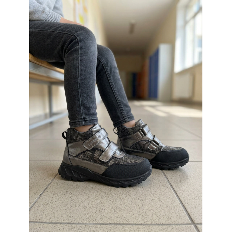 Ботинки Panda 154-25 (31-36) серебро